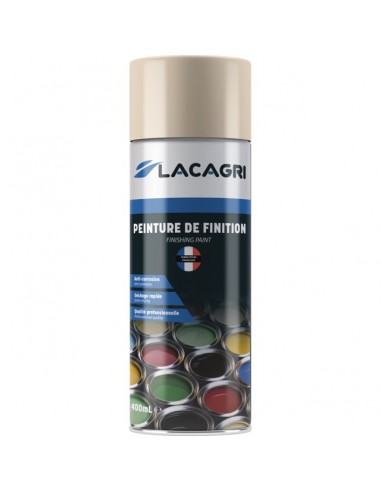 PEINTURE DE FINITION IVOIRE CLAIR AEROSOL 400ML LACAGRI