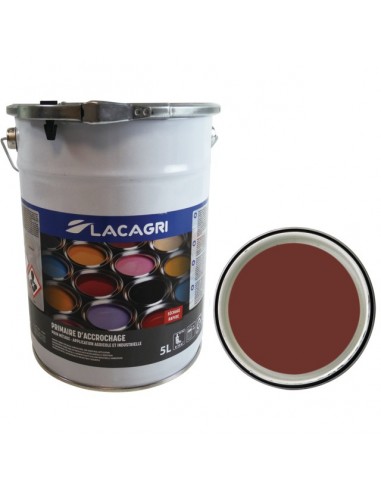 PEINTURE PRIMAIRE BRUN ROUGE SEAU 5L LACAGRI