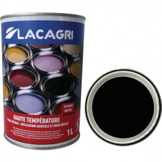 PEINTURE HAUTE TEMPERATURE NOIRE POT 1L LACAGRI