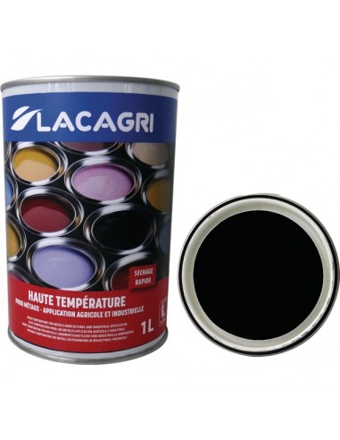 PEINTURE HAUTE TEMPERATURE NOIRE POT 1L LACAGRI