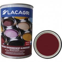 PEINTURE ENVIRONNEMENT ALIMENTAIRE ALKYDE LIE DE VIN POT 1KG LACAGRI