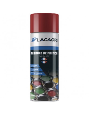 PEINTURE DE FINITION ROUGE RUBIS AEROSOL 400ML LACAGRI