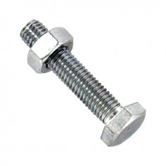 BOULON TETE HEXAGONALE 8X25 ZINGUE 8.8 FILETAGE TOTAL