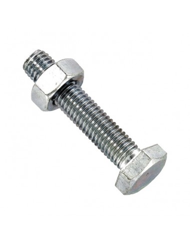 BOULON TETE HEXAGONALE 8X25 ZINGUE 8.8 FILETAGE TOTAL