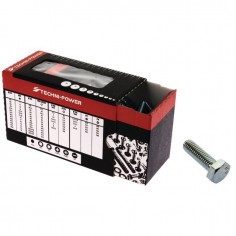 VIS TETE HEXAGONALE 8X25 ZINGUE 8.8 FILETAGE TOTAL TECHNI-POWER