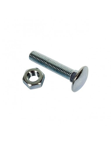 BOULON TETE RONDE COLLET CARRE 8X16 ZINGUE 4.8