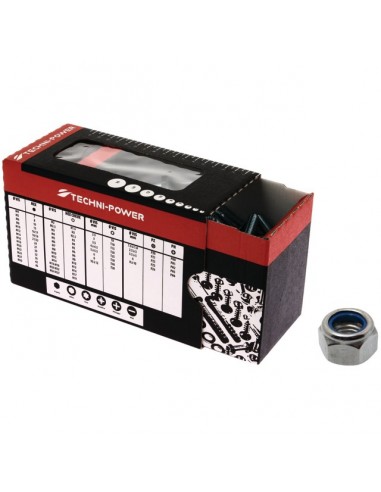 ECROU HEXAGONAL FREIN NYLON 6 MM ZINGUE 8.8