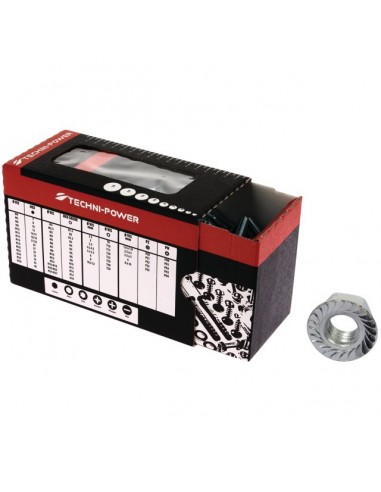 ECROU A EMBASE CRANTEE 8 MM ZINGUE 8.8