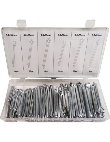 COFFRET 144 GOUPILLES FENDUES 3,2X50 A 8X63 MM TECHNI-POWER