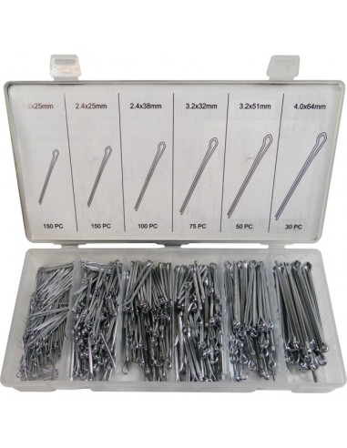 COFFRET 555 GOUPILLES FENDUES 1,6X25 A 4X64 MM TECHNI-POWER