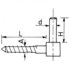 GOND A VISSER TIREFOND Ø 14 MM ZINGUE BLANC 2