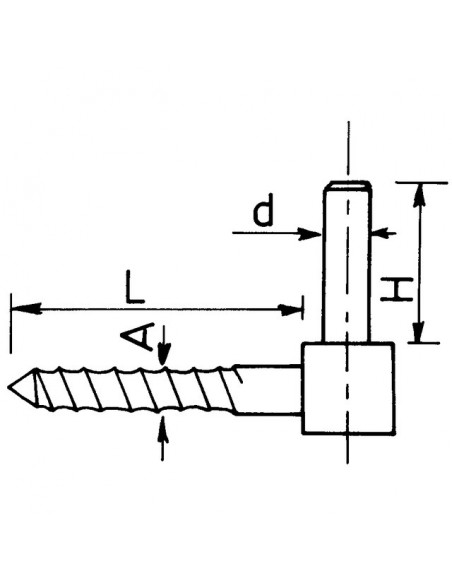 GOND A VISSER TIREFOND Ø 14 MM ZINGUE BLANC