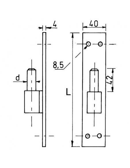 GOND PLATINE FORT DIA 14 ZINGUE