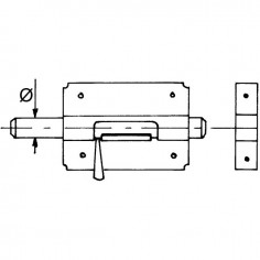 VERROU DE BOX A GLAND DIA 10 ZINGUÉ 2