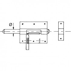 VERROU BOX PORTECADENAS DIAMETRE 12 ZINGUÉ 2