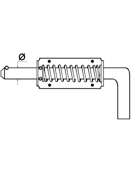 VERROU À RESSORT DIA 14 ZINGUE
