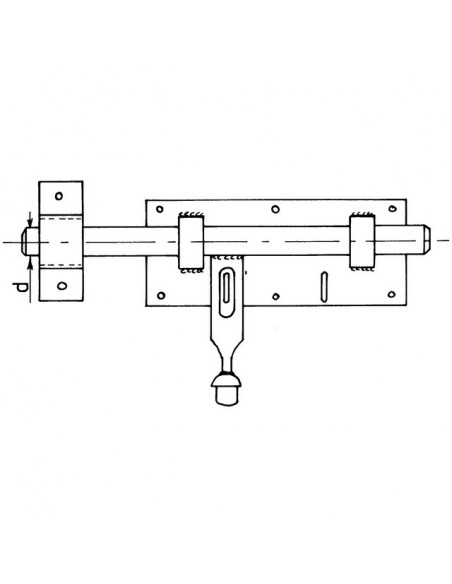 VERROU DE BARRIERE PC 18 ZINGUE