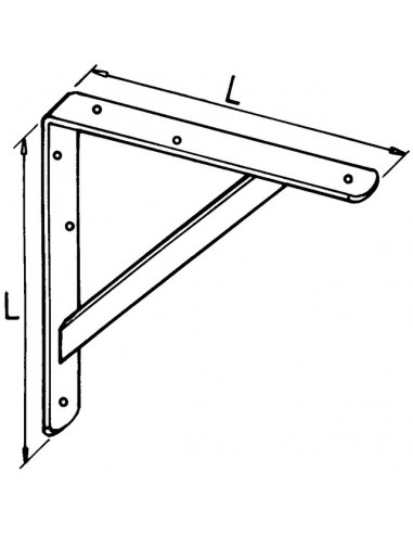 EQUERRE BATIMENT 400X400 ZINGUE SECTION 40X5