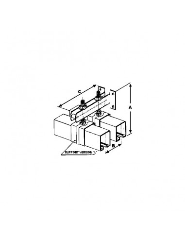 PATTE DE REGLAGE A VISSER POUR RAIL 35X30 MM 3536