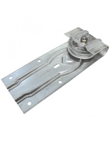 MONTURE A GALET AVEC MOYEU DERLIN FLASQUES ACIER POUR RAIL FER PLAT 50X10 MM ROC1A