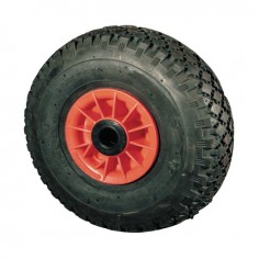 ROUE GONFLABLE CORPS PLASTIQUE 3.00-4 ALESAGE 20 MM