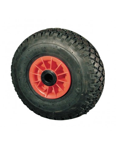 ROUE GONFLABLE CORPS PLASTIQUE 400X100 MM 4.00-8 ALESAGE 20 MM