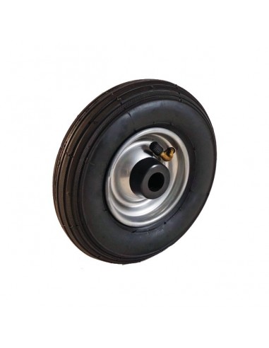 ROUE GONFLABLE CORPS TOLE 400X100 MM 4.00-8 ALESAGE 25 MM