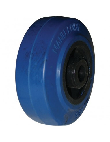 ROUE POLYAMIDE 200X50 MM ALESAGE ROULEAUX 20 MM CAOUTCHOUC BLEU