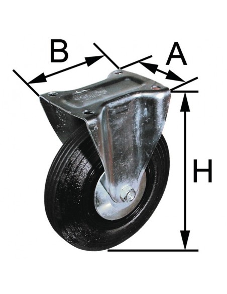 ROUE A CHAPE FIXE      D100 + PAREFILS