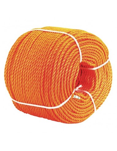 CORDE POLYPROPYLENE ORANGE 8 MM CAROTTE DE 25 METRES