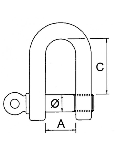 MANILLE PITON ACIER ZINGUE 10 MM SERIE STANDARD