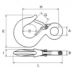 CROCHET DE PALAN 5000 KGS A LINGUET 2