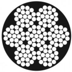 CABLE ACIER GALVA ENROBE PVC 6X4 MM 7X19 LE METRE 2