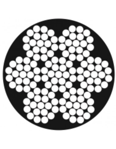 CABLE ACIER GALVA ENROBE PVC 6X4 MM 7X19 LE METRE