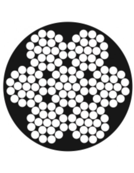 CABLE ACIER GALVA ENROBE PVC 6X4 MM 7X19 LE METRE