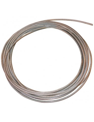 CABLE ACIER GALVA ENROBE PVC 8X6 MM 7X19 LE METRE