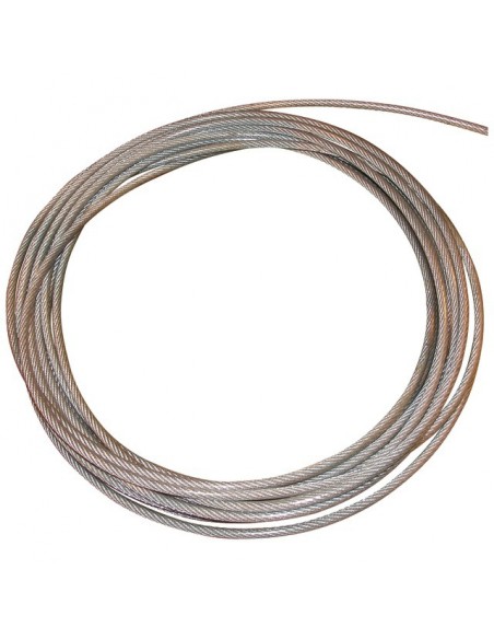 CABLE ACIER GALVA ENROBE PVC 8X6 MM 7X19 LE METRE