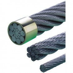 CABLE ACIER GALVA ENROBE PVC 8X6 MM 7X19 LE METRE 2