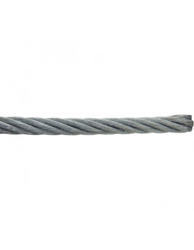 CABLE ACIER GALVA 6 MM 7X19 1960 N/mm2 BOBINE DE 50 METRES