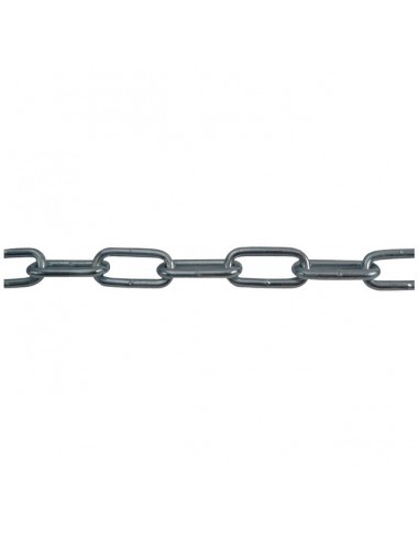 CHAINE DROITE ZINGUE Ø 4,5 A 5 MM (LIASSE DE 25M) LE METRE