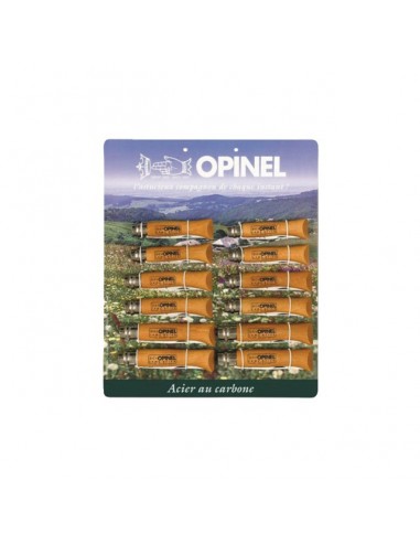 COUTEAU LAME ACIER CARBONE CARTE PRESENTOIR DE 12
