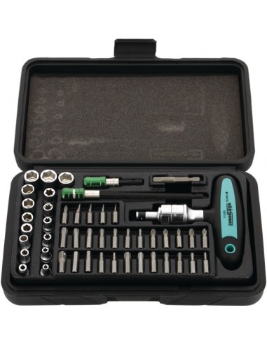 DOUILLES ET EMBOUTS DE VISSAGE 1/4 EN COFFRET DE 49 PIECES