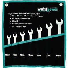 CLES MIXTES A CLIQUET EN TROUSSE DE 7 PIECES WHIRLPOWER