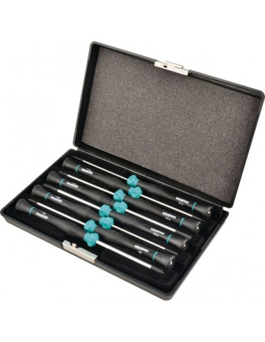 TOURNEVIS DE PRECISION A FENTE ET PHILLIPS EN COFFRET DE 8 PIECES