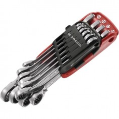 CLE MIXTE A CLIQUET REVERSIBLE ULTRA GRIP SUR ETUI PORTATIF JEU DE 10