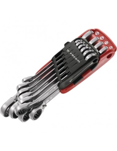 CLE MIXTE A CLIQUET REVERSIBLE ULTRA GRIP SUR ETUI PORTATIF JEU DE 10