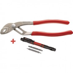PINCE MULTIPRISE STANDARD 250MM + TOURNEVIS STYLO 4EN1