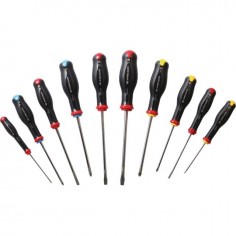 TOURNEVIS PROTWIST 5 FENTE  3 PHILLIPS  2 POZIDRIV JEU DE 10