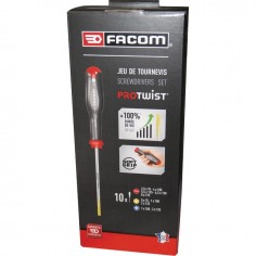 TOURNEVIS PROTWIST 5 FENTE  3 PHILLIPS  2 POZIDRIV JEU DE 10 2