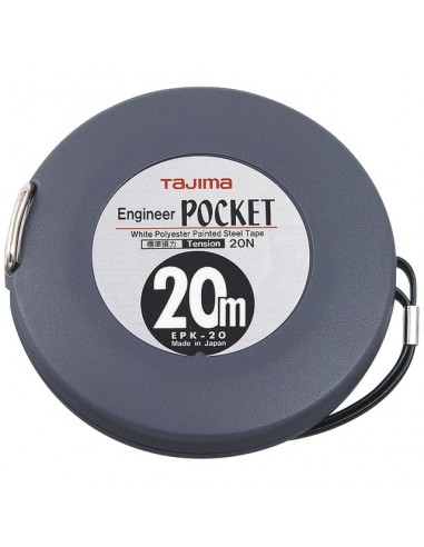 DOUBLE DECAMETRE ENGINEER POCKET 20 METRES ABS RUBAN ACIER